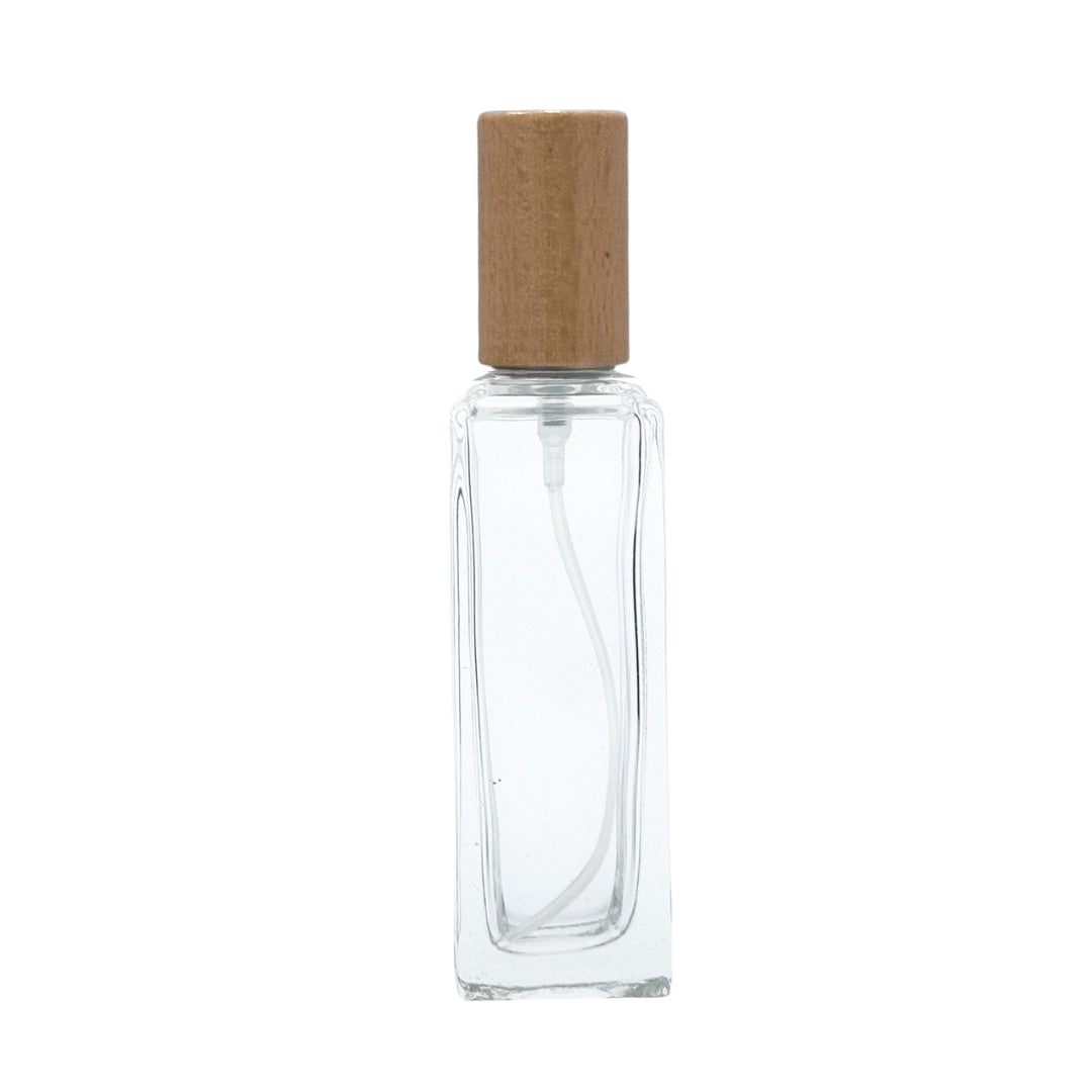 5-30ml Rectangle Glass Spray (wooden cap)
