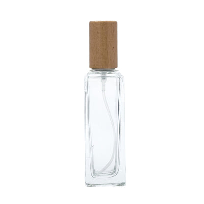 5-30ml Rectangle Glass Spray (wooden cap)