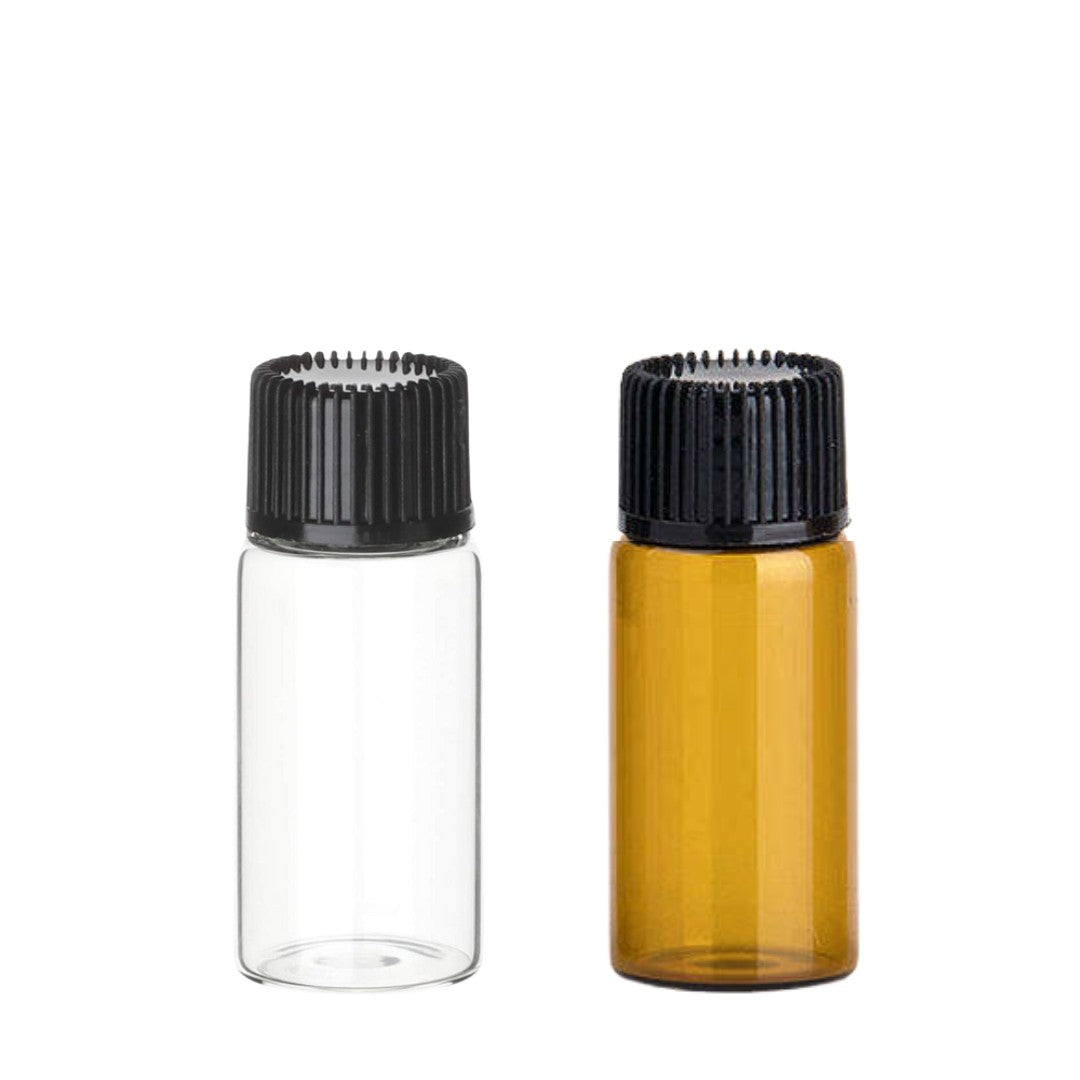 5ml Glass Test Bottles with Cap Clear glass test bottles with caps