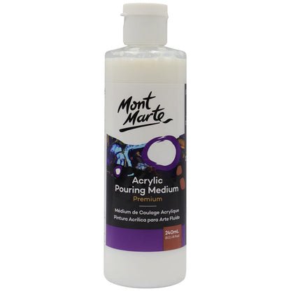 Mont Marte Acrylic Pouring Medium Premium 丙烯流體畫添加劑 240ml - Transparent 透明