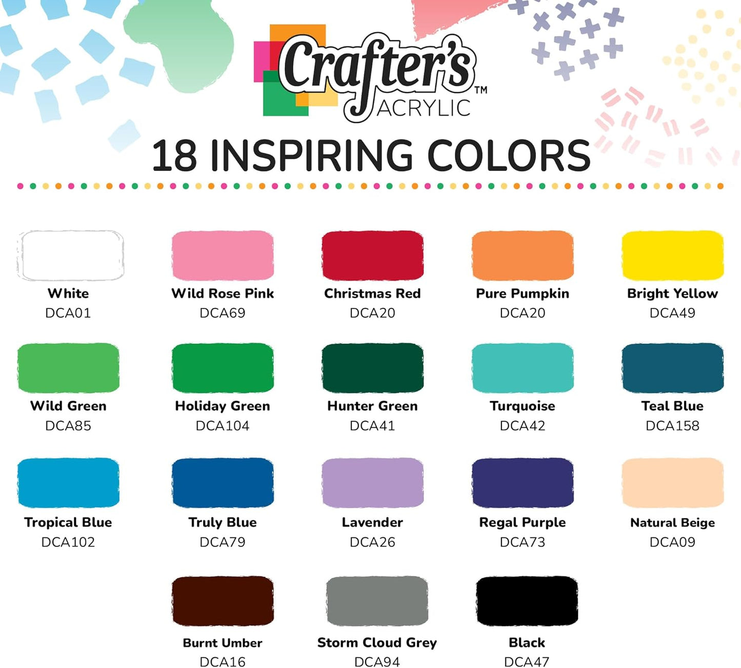 Deco Art Crafter's Acrylics Paint 18 Colors Set 石膏香氛丙烯顏料 Crafter's 系列18顏色套裝