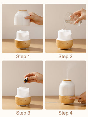 Electric Ultrasonic Air Humidifier Ceramic Aroma Diffuser Humidifier (Plug-in)