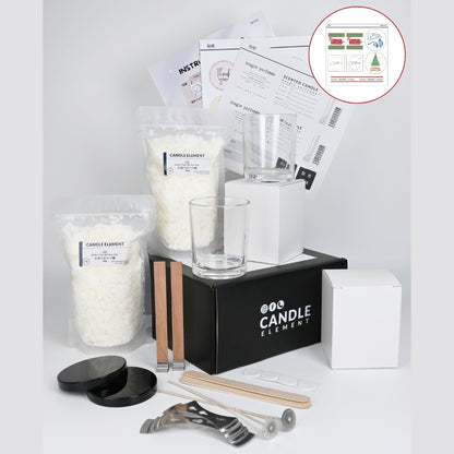 Candle DIY Kit 容器蠟燭材料包 Set C-01 [附送聖誕貼紙]