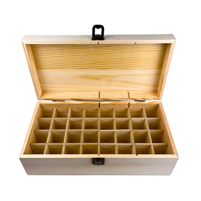 30 Slots Wooden Oil Bottle Storage Box 30 Slots Wooden Oil Bottle Storage Box