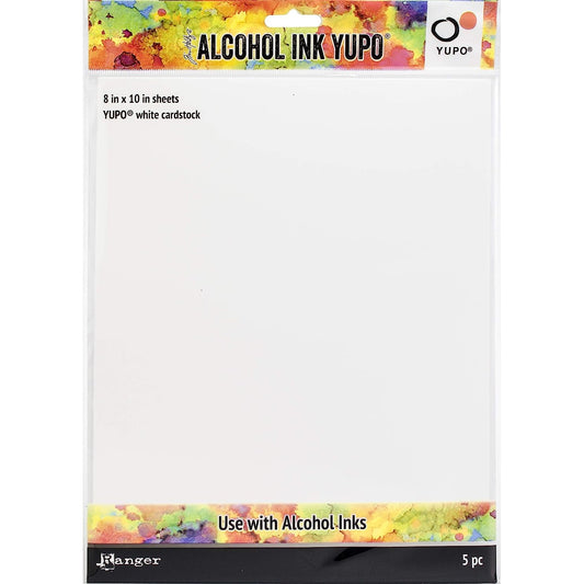 Tim Holtz Alcohol Ink YUPO White Cardstock 酒精墨水畫紙 8" x 10"