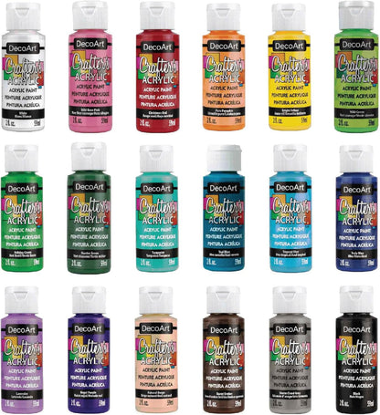 Deco Art Crafter's Acrylics Paint 18 Colors Set 石膏香氛丙烯顏料 Crafter's 系列18顏色套裝