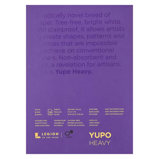 Yupo Paper Pad 酒精畫紙 - White Heavy 5" x 7" 10 sheets
