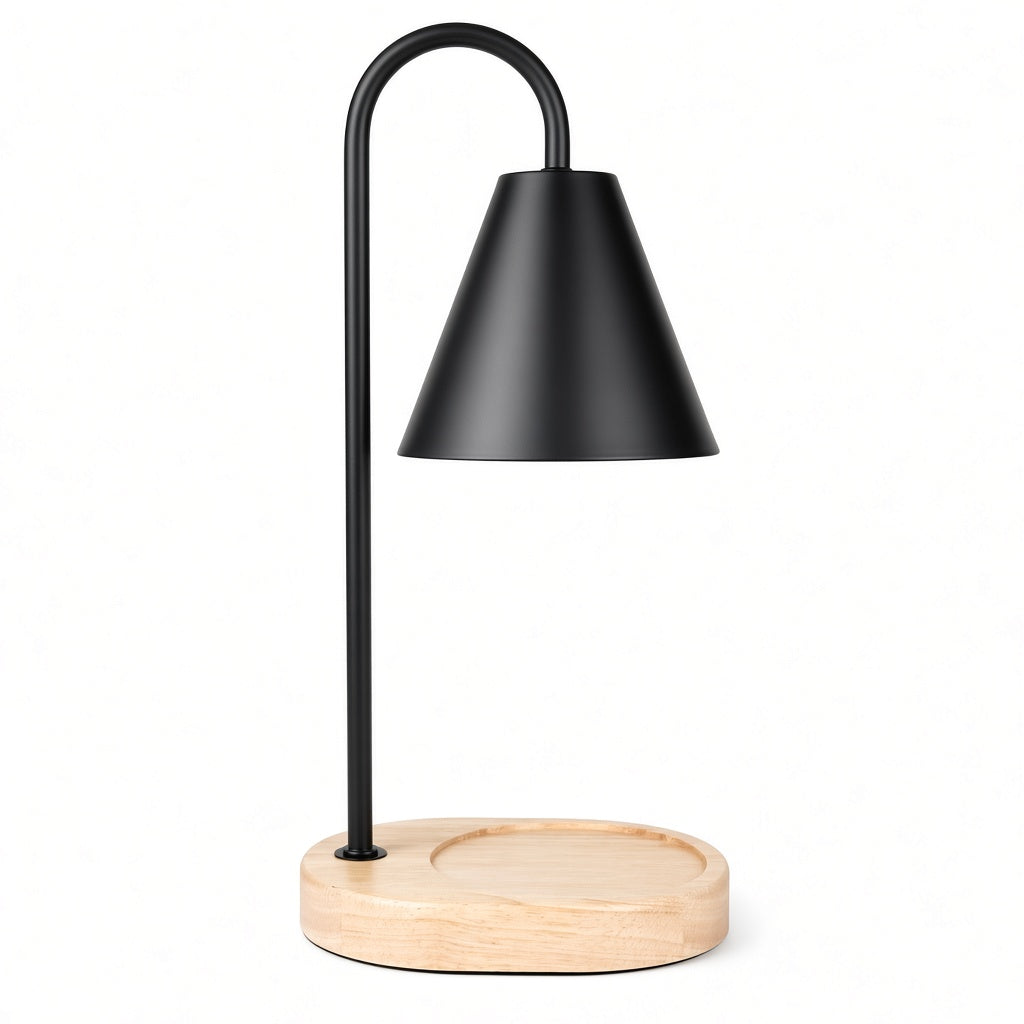 Wood Base Candle Lamp Black 木座黑色融蠟燈