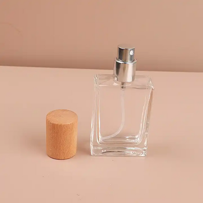 15ml Square Glass Spray 玻璃噴瓶 (木蓋)