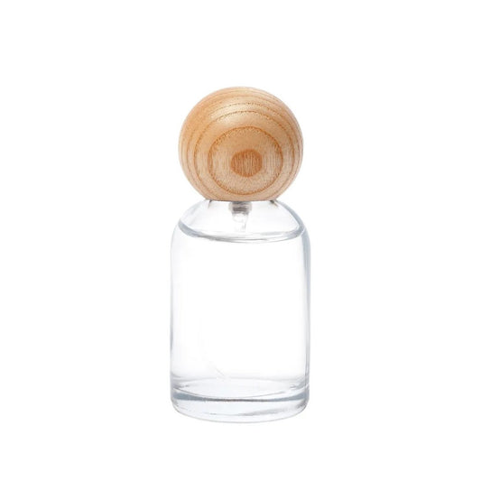30ml Round Glass Spray Bottle 圓形玻璃噴霧 (木球蓋)