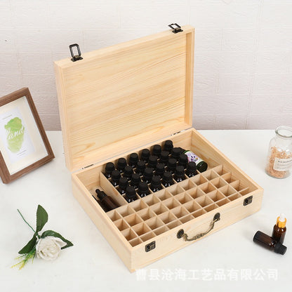68 Slots Perfume Bottle Storage Wooden Box 68 Slots Perfume Bottle Storage Wooden Box