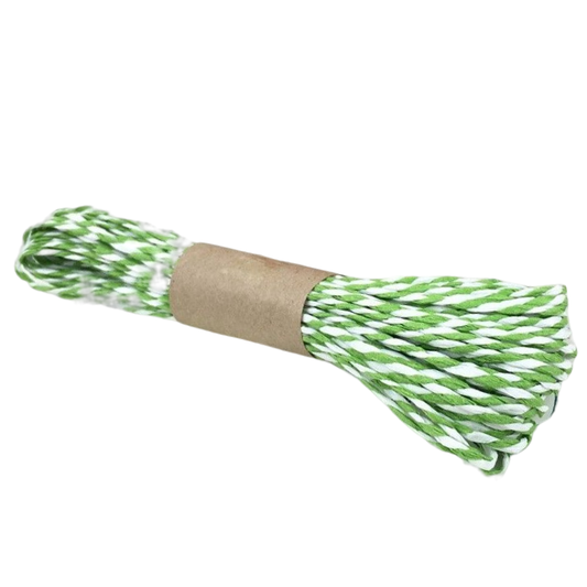 Paper Packaging Rope (Green) 綠白色包裝繩