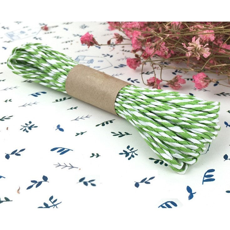 Paper Rope For Packaging Paper Packaging Rope (Green) green and white packaging rope – Candle ...