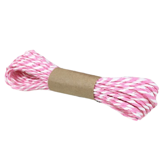 Paper Packaging Rope (Pink) 粉紅白色包裝繩