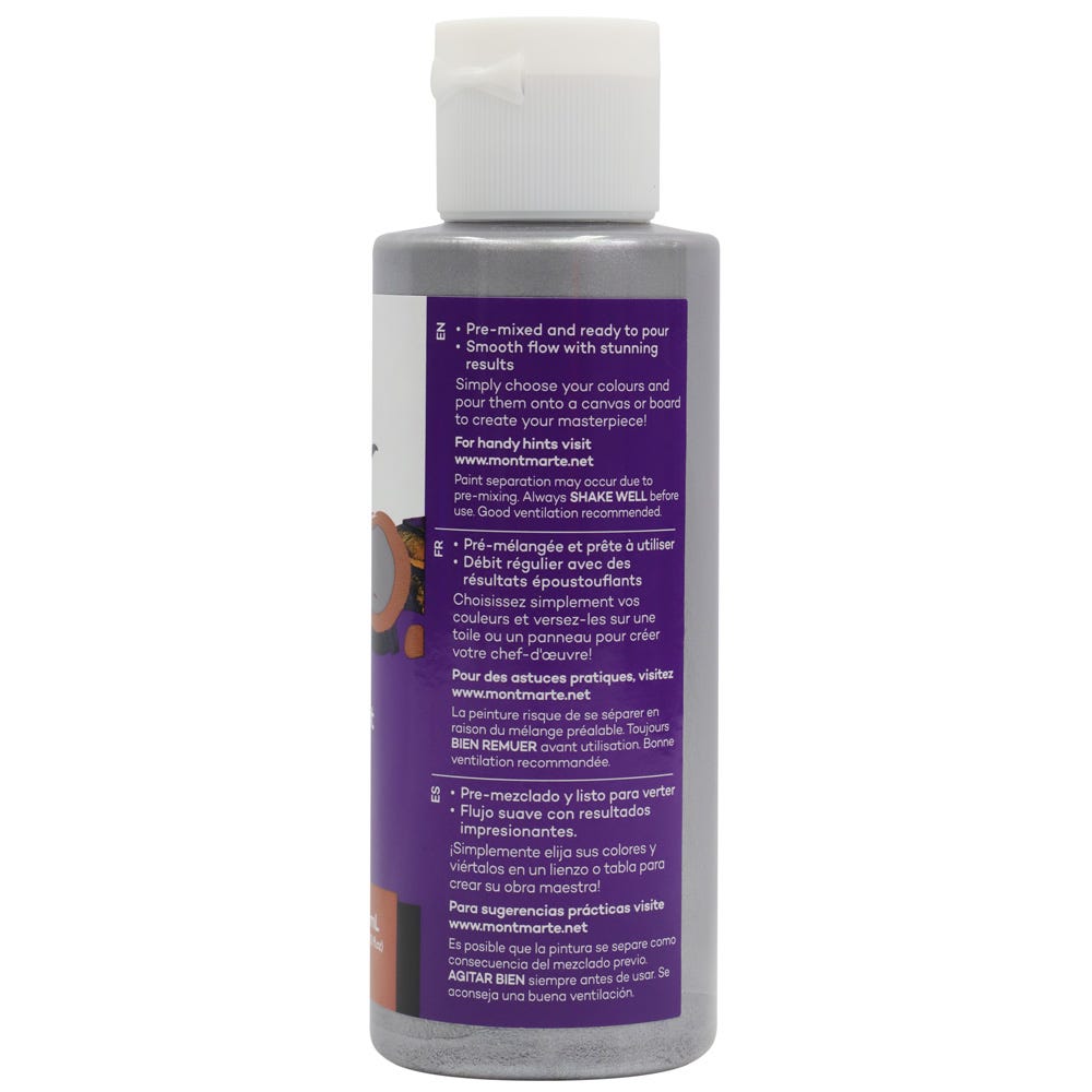 Mont Marte Pouring Acrylic Paint 120ml - Silver