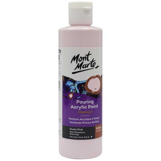 Mont Marte Pouring Acrylic Paint 丙烯流體畫顏料 240ml - Dusty Pink 灰粉色