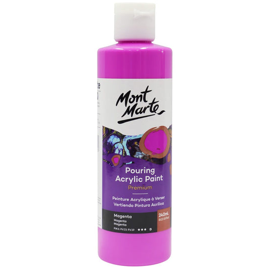 Mont Marte Pouring Acrylic Paint 丙烯流體畫顏料 240ml - Magenta 品紅色