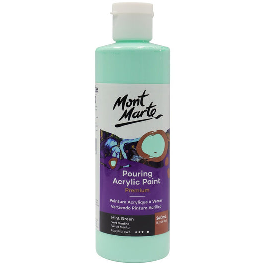 Mont Marte Pouring Acrylic Paint 丙烯流體畫顏料 240ml - Mint Green 薄荷綠色