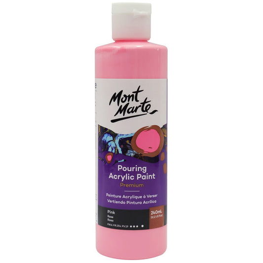Mont Marte Pouring Acrylic Paint 丙烯流體畫顏料 240ml - Pink 粉紅色