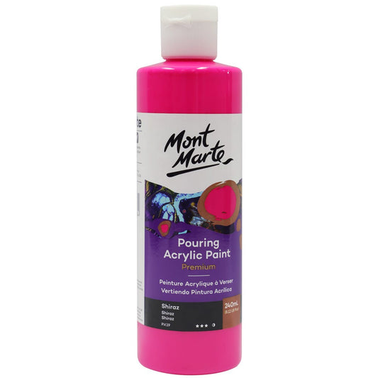 Mont Marte Pouring Acrylic Paint 丙烯流體畫顏料 240ml - Shiraz 西拉(酒紅)色