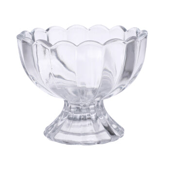 180ml Clear Ice-cream Glass 透明花邊雪糕玻璃杯
