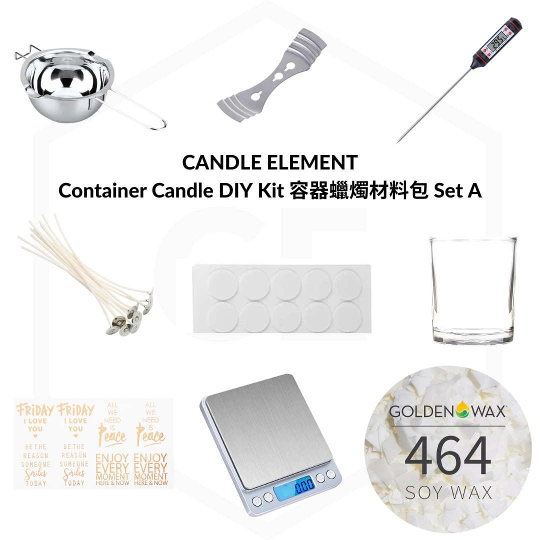 Container Candle DIY Kit 容器蠟燭材料包 Set A & B