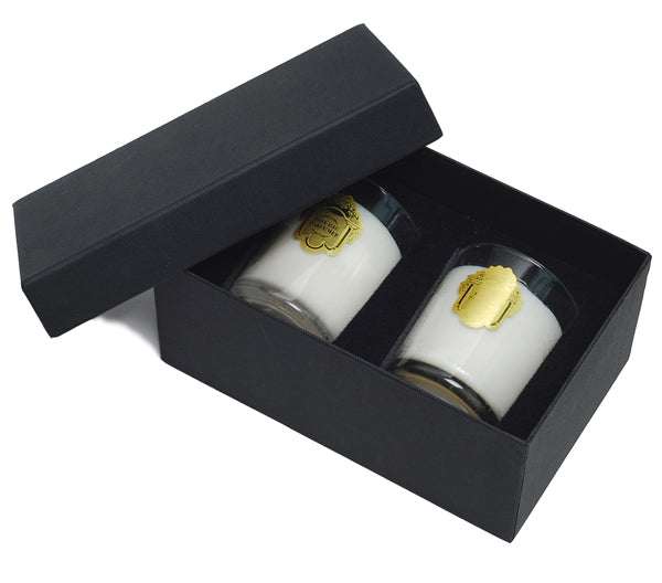 [for 7oz/200ml] Black Hard Case Gift Box 2-Cavity 黑色硬殼包裝盒