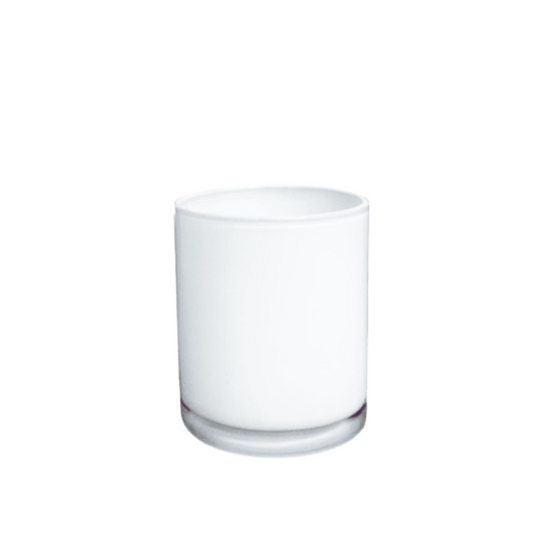 220ml White Glass Tumbler with Clear Bottom 白色玻璃杯(透明杯底)