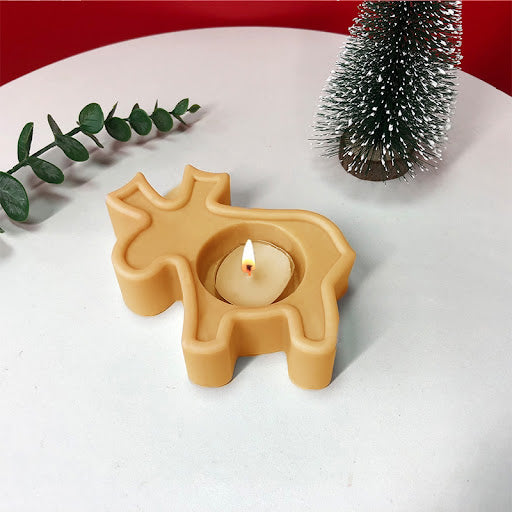 Reindeer & Iceman candle holder Mold 麋鹿雪人茶燭台模具