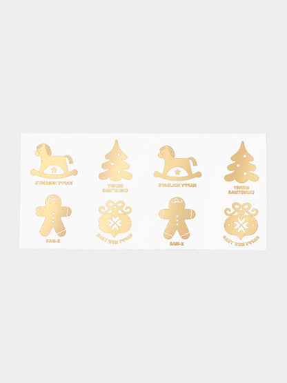 Sticker 貼紙 [ST-CW05] - Gold Christmas Illustration Transfer Paper 金色聖誕插畫轉印紙