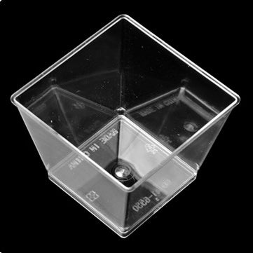 115ml Small Square Trapezoid Dessert Plastic Container with Lid 小方梯形甜品塑膠容器 連蓋