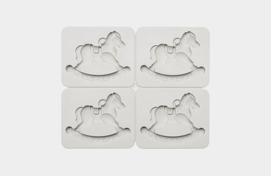 CW - Rocking Horse Tablet Silicone Mold (4-Cavities) Rocking Horse Tablet Silicone Mold (4-Cavities)