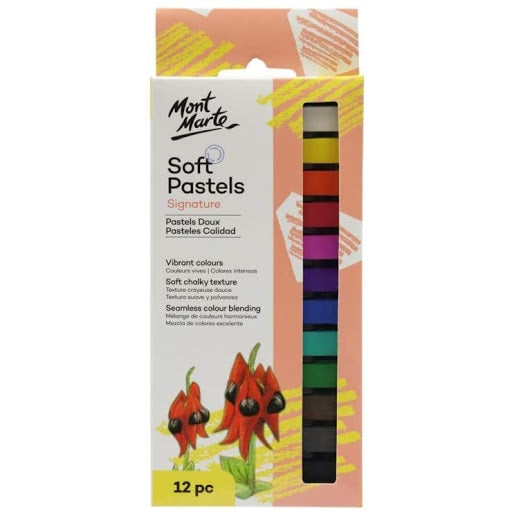 Mont Marte Soft Pastels 12 Colours 粉彩顔料10色