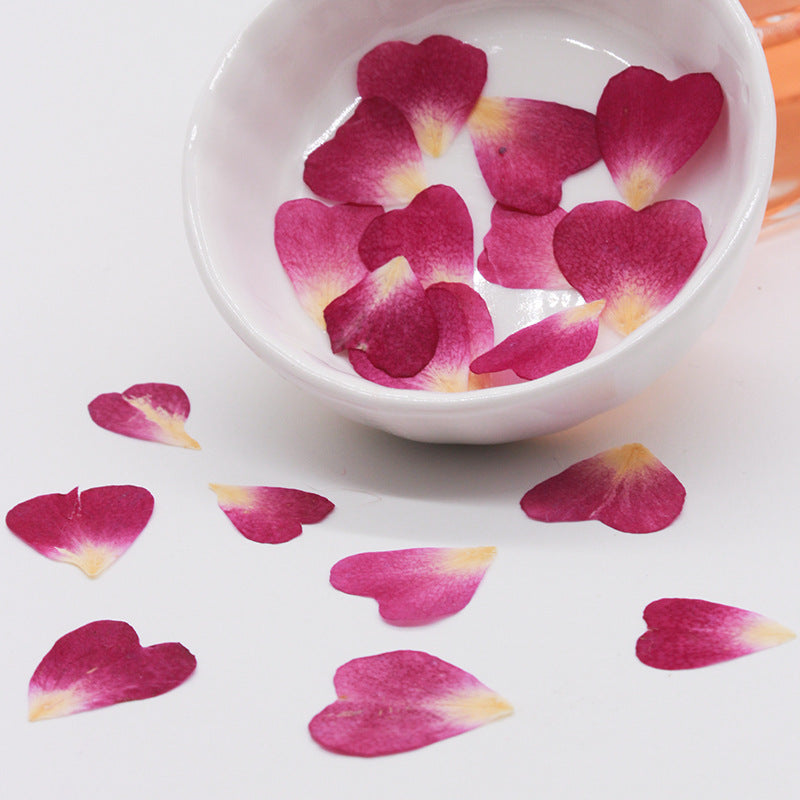 Pressed Heart Shape Petals 愛心花瓣壓花包 - RePu 紅色紫色  (0.5-1.2cm)