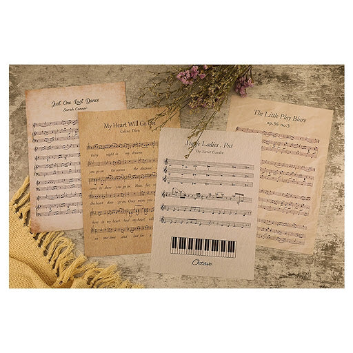 Vintage paper photoprops (Music) 復古拍攝道具 (樂譜款 4張)