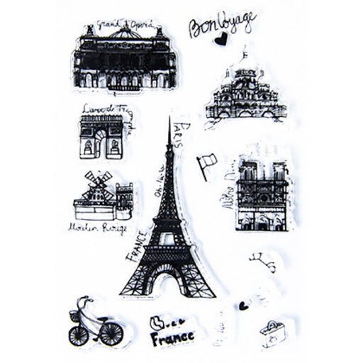 Eiffel Tower Clear Stamp 巴黎鐵塔透明印章 (需配亞克力板使用)