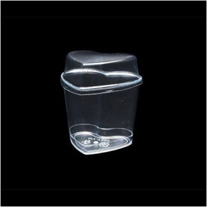 150ml Small Heart Dessert Plastic Container with Lid 小心形甜品塑膠容器 連蓋