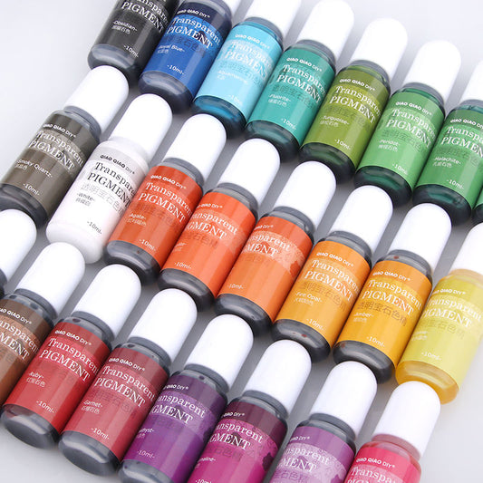 Transparent Pigment for Resin 滴膠透明著色液體顏料 24色套裝