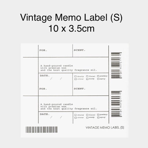Sticker 貼紙 [ST-CW19] - Vintage Memo Label (Large/Small) 復古備忘錄標籤