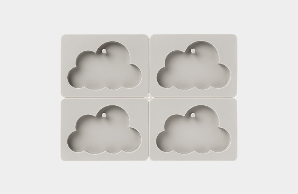 CW -  Cloud Tablet Silicone Mold (4-Cavities) 白雲蠟牌石膏牌矽膠模具（4孔）