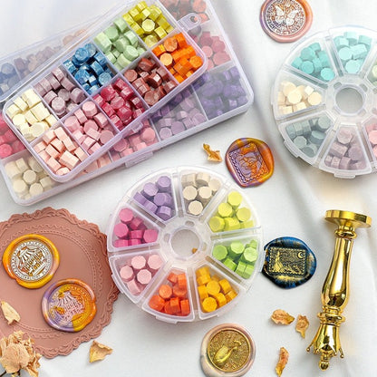 8 Color Sealing Wax Beads Set 八色盒裝火漆蠟粒