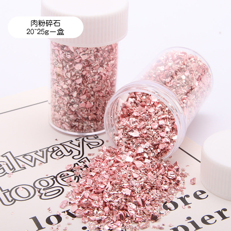 Pink Decorative Rubble for Resin 粉紅色金属裝飾碎石