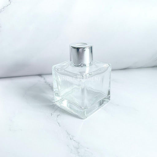 50ml Square Diffuser Glass bottle 方形玻璃擴香瓶 (連蓋及內塞)