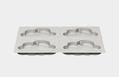 CW -  Cloud Tablet Silicone Mold (4-Cavities) 白雲蠟牌石膏牌矽膠模具（4孔）