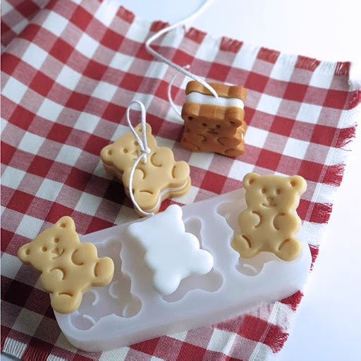 Three Bear Biscuits mold 小熊夾心餅乾三連模具