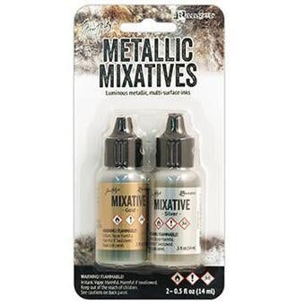 Tim Holtz® Alcohol Ink 酒精染料 - Gold 金 and Silver 銀