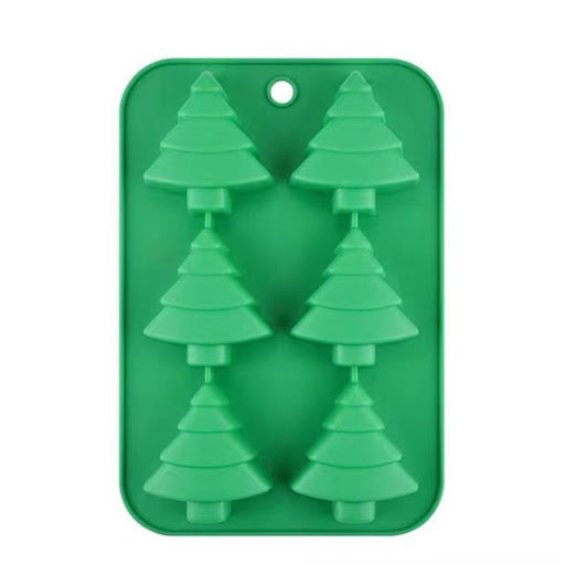 Christmas Trees Pieces Mold  6連聖誕樹片模具