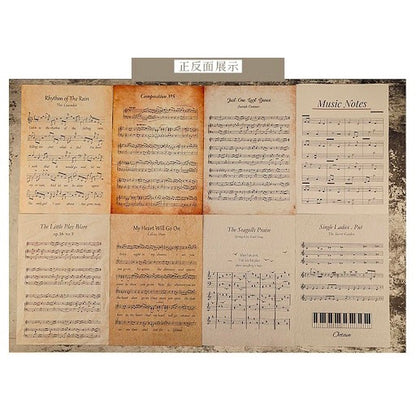 Vintage paper photoprops (Music) 復古拍攝道具 (樂譜款 4張)