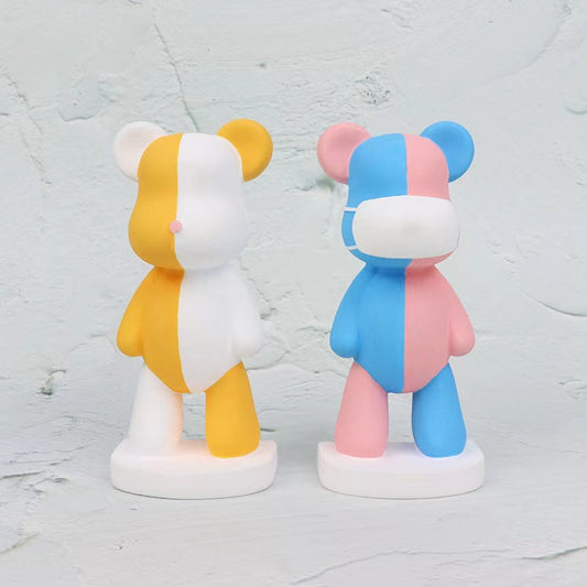Stand Mask Bear With Base Mold 站立口罩熊帶底座模具