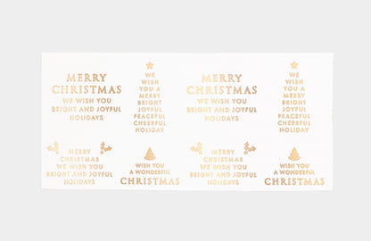 Sticker 貼紙 [ST-CW03] - Gold Christmas Text Transfer Paper 金色聖誕文字轉印紙
